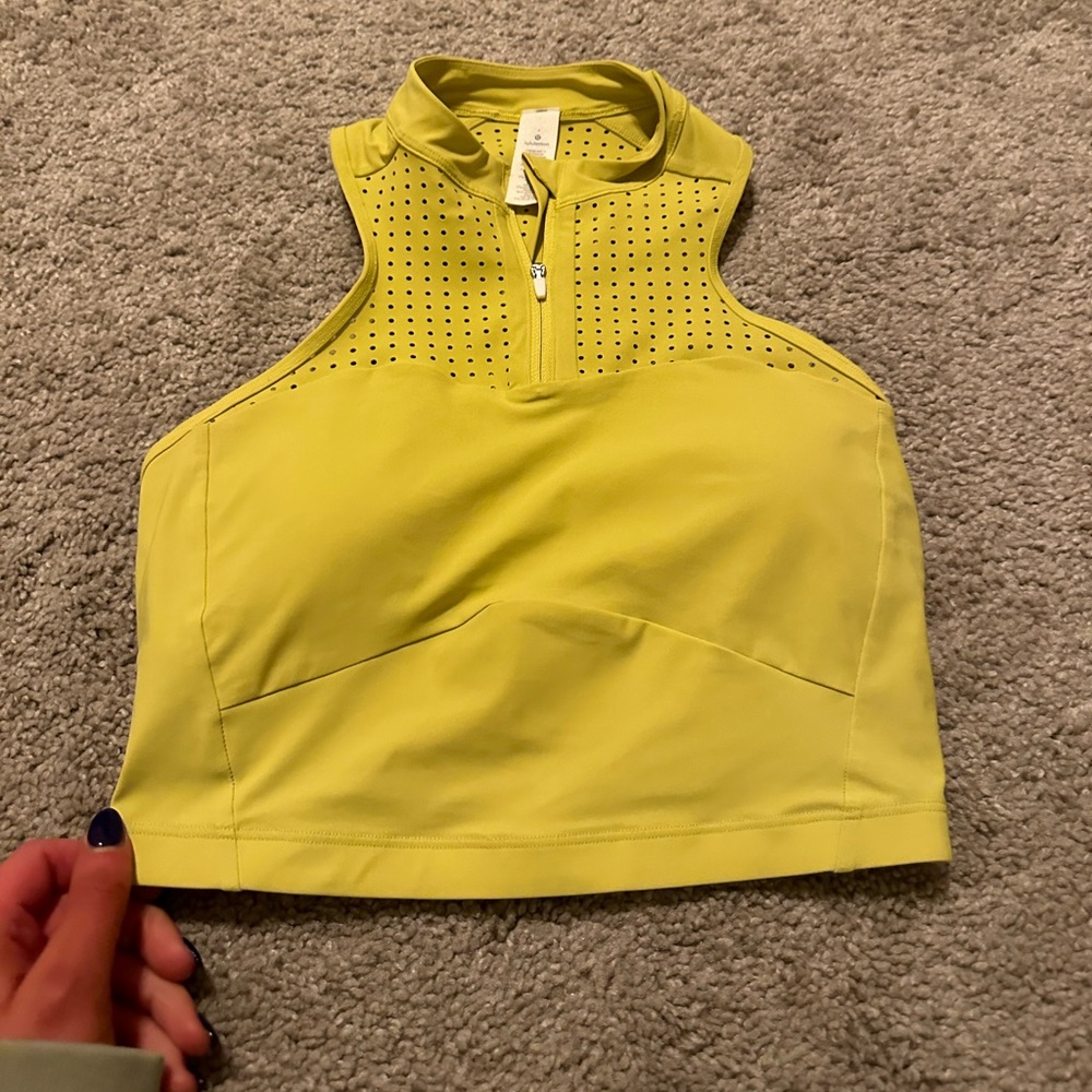 Lululemon sleeveless zip up workout top